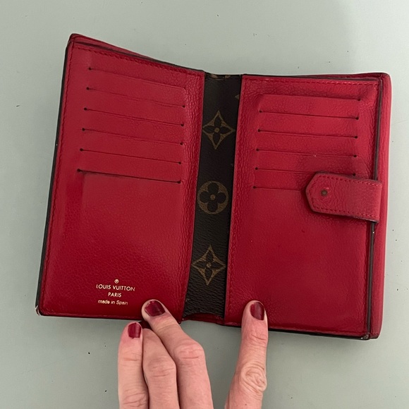 Louis Vuitton Cerise Pallas Compact Monogram & Red Leather Wallet CA4175 - Picture 13 of 17